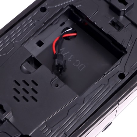 Radio controlled machine "Lux", battery, on the control panel, light effects, black color, 1:16-3