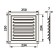 Ventilation grate Zein Lux RM2525KR, 250 x 250 mm, with a grid, metal, brown