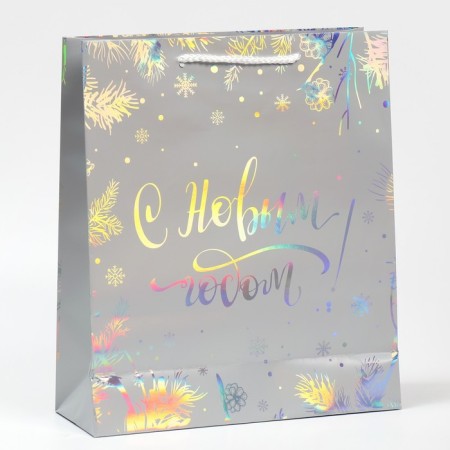 The holographic vertical package “Bright New Year”, 26 x 32 x 9 cm, New Year-3