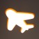 Causteen with PDU "Boeing" 1x LED 80W orange 59x54x8 cm Bayerlux