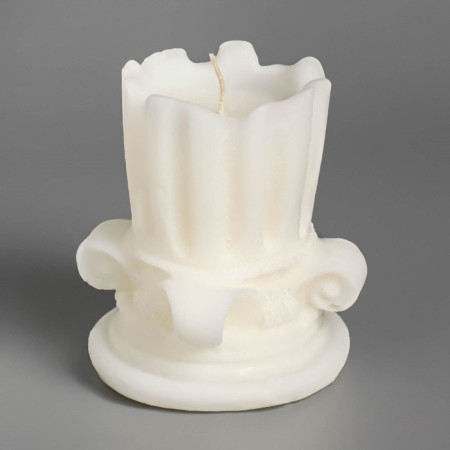 Figure candle "Small column", 7.5 cm, white-2
