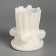 Figure candle "Small column", 7.5 cm, white