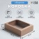 Box of a team without printing a lid is a brown with a window 18 x 15 x 5 cm