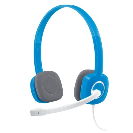 Headphones with the Logitech H150 microphone Blue/White 1.8m Pavers (981-000454)