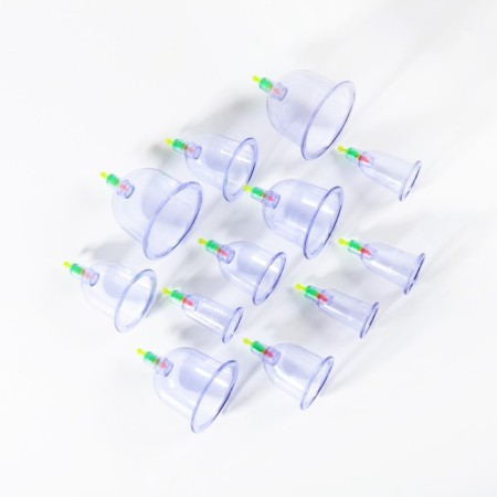 Acupuncture banks for vacuum massage with a pump, a set of 12 pcs.-11