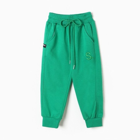 Sports pants for boys, green color, height 86-92 cm