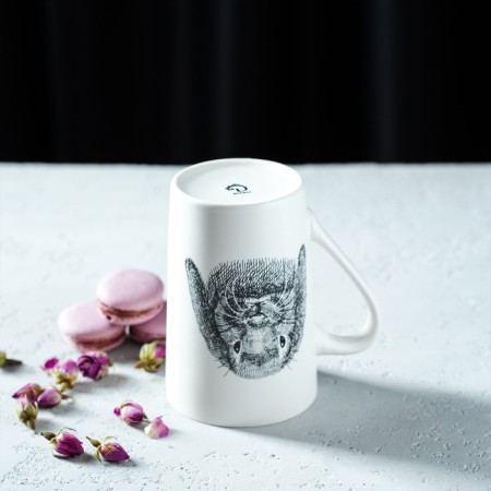 Porcelain shade "Bunny", 380 ml, white color-3