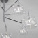 Ceiling chandelier with glass ceiling jar, 3W, G4, 76x76x50 cm