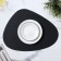 Serving napkin on the TEM table, 45 × 35 cm, black color