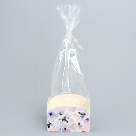 Gift package with a box, packaging, "flowers", 12 x 12 x 40 cm-2