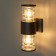 Wall lamp, invoice Duwi Techno, 170x108x320mm, 2he27, alum/glass, IP65, black, 99052