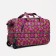 Road bag on wheels, a lightning department, with an increase, an outer pocket, a dark pink color
