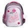 School backpack 40x33x15cm, ergonomic back, Across 410, gray/pink