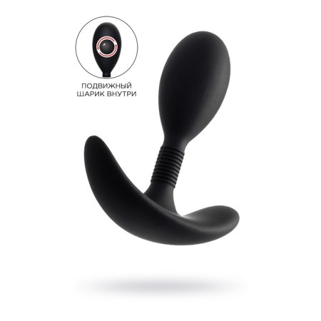 Anal plug A-Toys by Toyfa Tord S, silicone, black, 8.5 cm