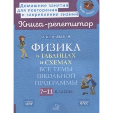Physics in tables and schemes. All topics of the school curriculum. Grade 7-11. YANCHEVSKAYA O.V.