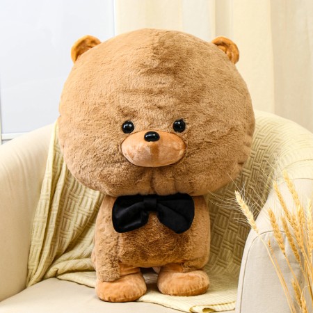 Soft toy "Dog" in a butterfly 60 cm, brown color-1