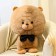Soft toy "Dog" in a butterfly 60 cm, brown color