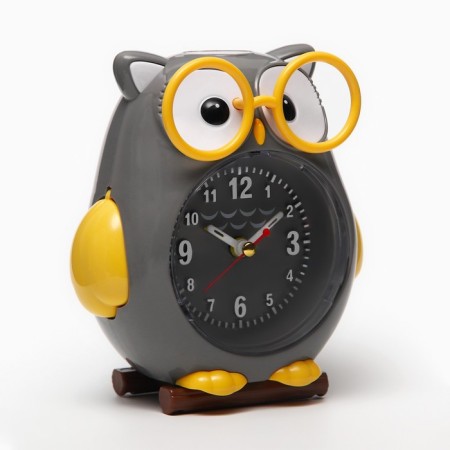 Clock - HEARD WITHER "Owl", discrete move, dial D -7.5 cm, 13 x 11 cm, 2aa-7