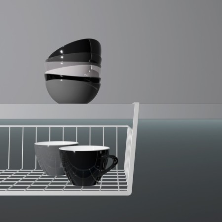 Mesh -mounted mesh -mounted basket on the shelf of the share, 35 × 23 × 12 cm, white color-4