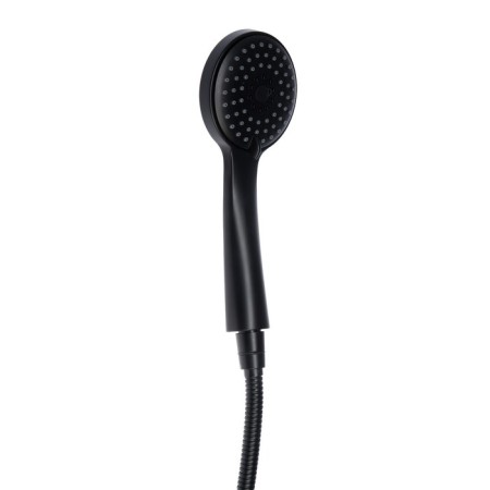 ACCOONA A63125F bath mixer, single -leaf, pour 181 mm, shower set, black-5