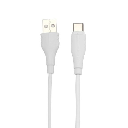 Cable Borofone BX18, Type -C - USB, 2 A, 3 m, PVC braid, white-1