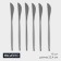 A set of stainless steel knife magistro "blink", length 22.4 cm, 6 pcs