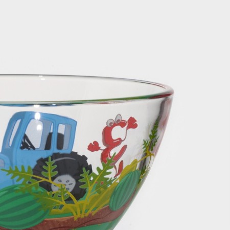 Saladnik "Blue Tractor. Numbers ", 500 ml, d = 12.8 cm, h = 6.7 cm, glass-2