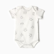 Боди Bloom Baby Короны с кор. рукавом, р. 68 см, молочный