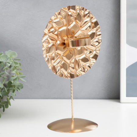 Summary Metal for 1 candle "Web of time" gold 26x14.5x11 cm-2