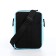 Youth bag with zipper, 1 outer pocket, black/blue color
