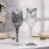 Set of wedding glasses "luxury", black - white