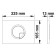 Berges Novum R5 control button for hidden installation systems, black