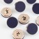 A set of plastic buttons on the leg, d = 15 mm, 10 pcs, matte, blue color
