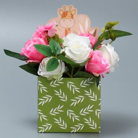Boxes for mini bouquets "Girafics", 12 × 20 × 10 cm