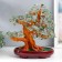 Bonsai souvenir "Cash tree with green pebbles" 450 stones 32x17x27 cm