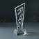 Souvenir glass stele "Stars - born leader" 8x8x23 cm