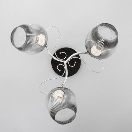 Kira chandelier 3x60W E27 53x53x26cm black/chrome-3