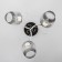 Kira chandelier 3x60W E27 53x53x26cm black/chrome