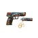 A pistol is an elaborator with a muffler "Hide bite" (HDF, paper) Ri-0016