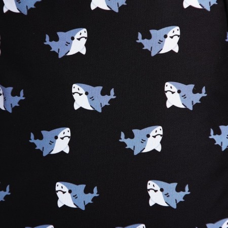 School textile “Sharks”, 38x14x27 cm, black color Black-3
