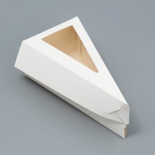 Box for a cake with a window, confectionery packaging 