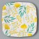 Plate plate disposable square "festive", mimosa, flowers, 16.5x16.5 cm