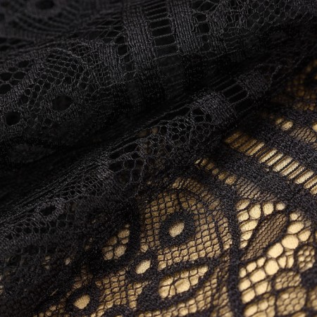 Lace cilia, 130 mm × 9 ± 0.5 m, in Bobin 3 pcs 3 m, black color-1