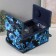 Casket for needlework "Blue flowers on blue" 19x26x14.5 cm
