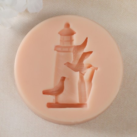 Mold Silicon "Lighthouse with Seagulls" 7x5x1 cm-1