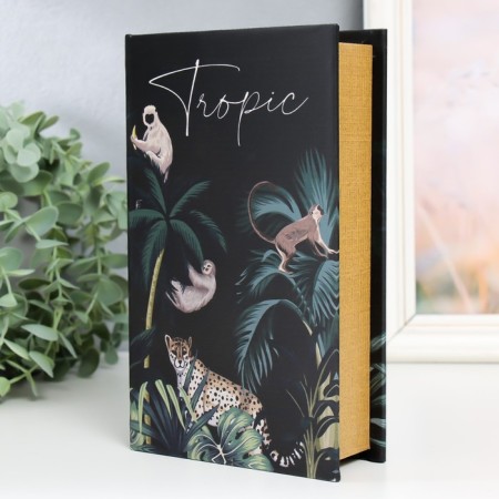 Safe Broke Tree leatherette "Beasts in the Tropics" 21x13x5 cm-1