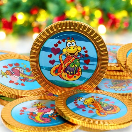 New Year. Chocolate figure medal "Symbol of the Year", mix, 30 g