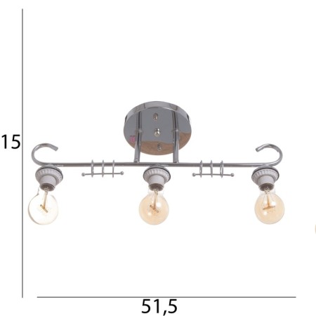 Aleta chandelier BP 3x40W E27 Chrome Model: 2800430-9