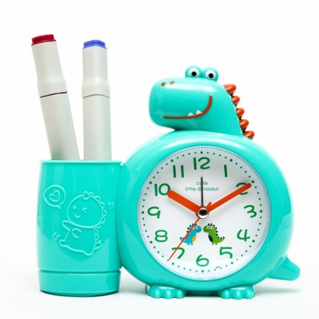 Clock - organizer with the alarm clock "Dinosaur", discrete move, D -8 cm, 15.8 x 13.5 cm, aa-1
