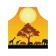 Apron of a kitchen with a photo print "African animals by a tree", adjustable, size OS